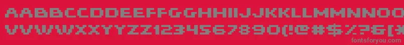 Police Hiskyflipperhibold – polices grises sur fond rouge