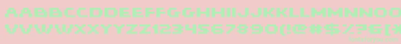 Fonte Hiskyflipperhibold – fontes verdes em um fundo rosa