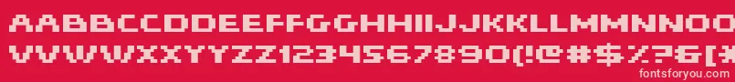 Hiskyflipperhibold Font – Pink Fonts on Red Background