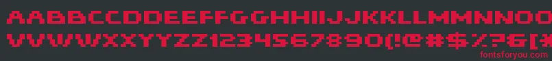 Шрифт Hiskyflipperhibold – красные шрифты на чёрном фоне