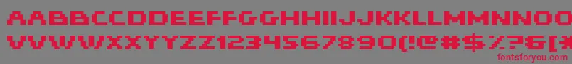 Шрифт Hiskyflipperhibold – красные шрифты на сером фоне