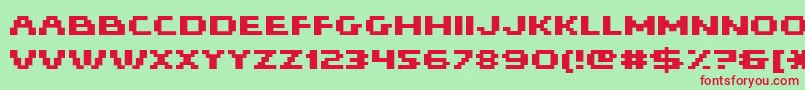 Hiskyflipperhibold Font – Red Fonts on Green Background