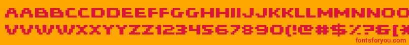 Hiskyflipperhibold Font – Red Fonts on Orange Background