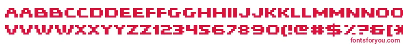 フォントHiskyflipperhibold – 赤い文字