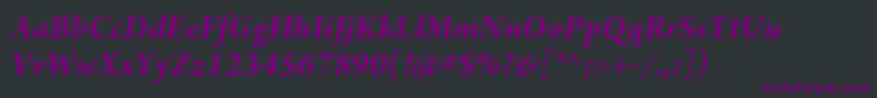 ArnoproBolditalicsubhead Font – Purple Fonts on Black Background