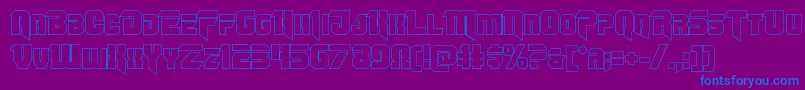 Omegaforceout11 Font – Blue Fonts on Purple Background