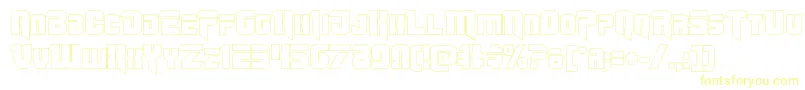 Omegaforceout11 Font – Yellow Fonts on White Background