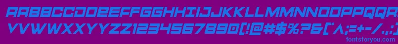 Montroccondital Font – Blue Fonts on Purple Background
