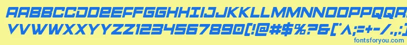 Montroccondital Font – Blue Fonts on Yellow Background