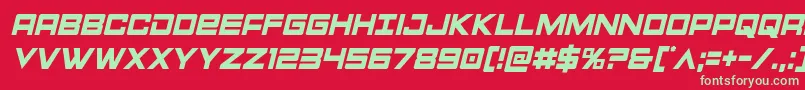 Montroccondital Font – Green Fonts on Red Background