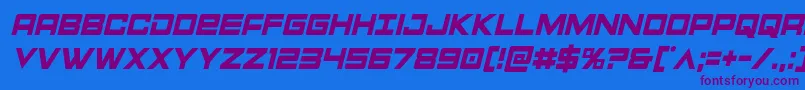 Montroccondital Font – Purple Fonts on Blue Background
