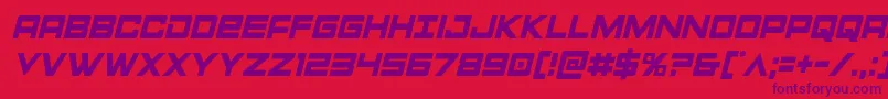Montroccondital Font – Purple Fonts on Red Background
