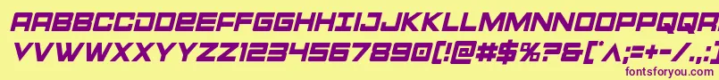 Montroccondital Font – Purple Fonts on Yellow Background