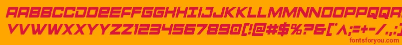 Montroccondital Font – Red Fonts on Orange Background