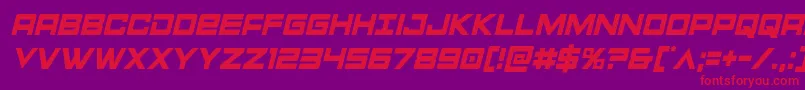 Montroccondital Font – Red Fonts on Purple Background