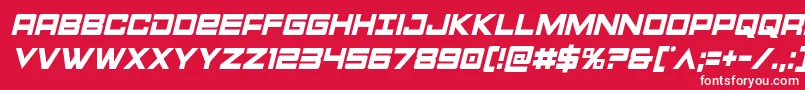 フォントMontroccondital – 赤い背景に白い文字