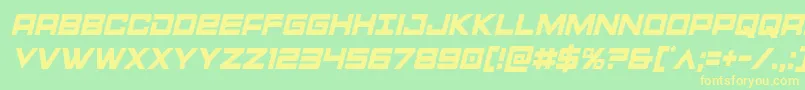 Montroccondital Font – Yellow Fonts on Green Background