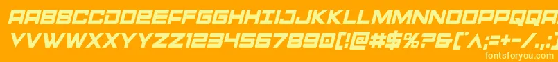 Montroccondital Font – Yellow Fonts on Orange Background