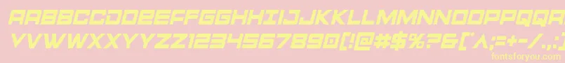 Montroccondital Font – Yellow Fonts on Pink Background