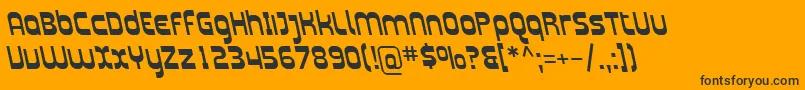 SfplasmaticarevItalic Font – Black Fonts on Orange Background