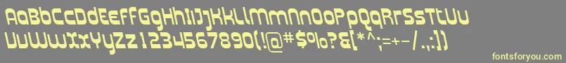 SfplasmaticarevItalic Font – Yellow Fonts on Gray Background