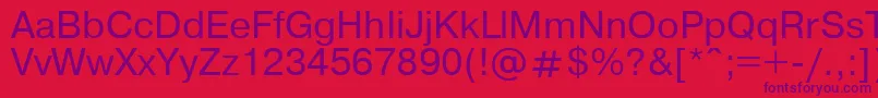Pragmatica Font – Purple Fonts on Red Background