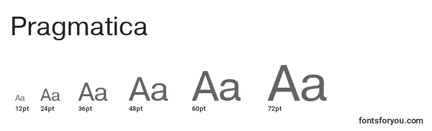 Размеры шрифта Pragmatica