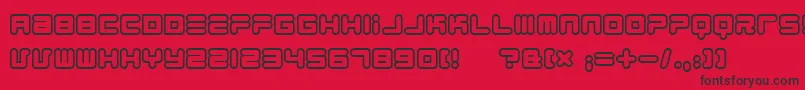 フォント1900.80.5 – 赤い背景に黒い文字