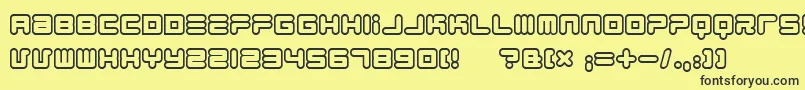 1900.80.5 Font – Black Fonts on Yellow Background