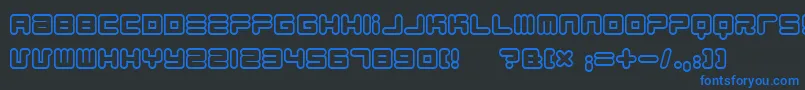 1900.80.5 Font – Blue Fonts on Black Background