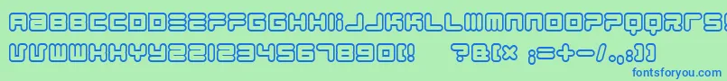 1900.80.5 Font – Blue Fonts on Green Background