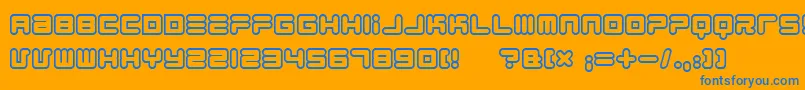 1900.80.5 Font – Blue Fonts on Orange Background