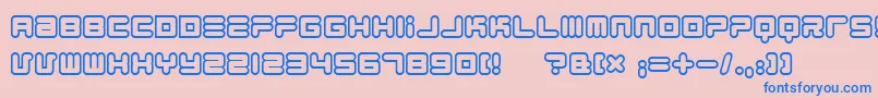 フォント1900.80.5 – ピンクの背景に青い文字