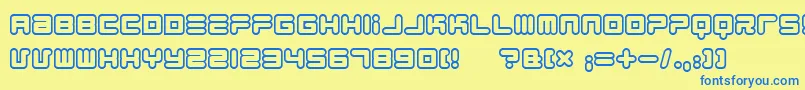 1900.80.5 Font – Blue Fonts on Yellow Background
