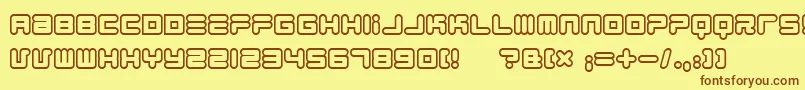 1900.80.5 Font – Brown Fonts on Yellow Background