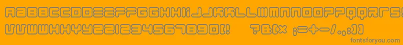 1900.80.5 Font – Gray Fonts on Orange Background