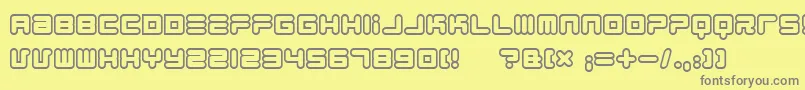 1900.80.5 Font – Gray Fonts on Yellow Background