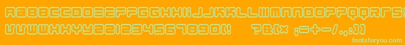 1900.80.5 Font – Green Fonts on Orange Background