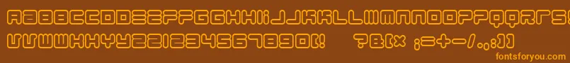 1900.80.5 Font – Orange Fonts on Brown Background