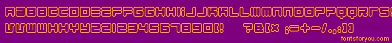 1900.80.5 Font – Orange Fonts on Purple Background