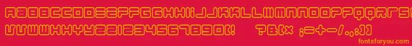 1900.80.5 Font – Orange Fonts on Red Background