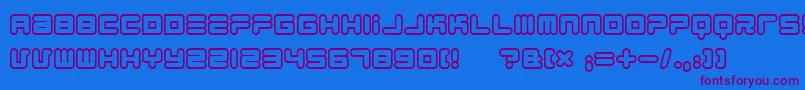 1900.80.5 Font – Purple Fonts on Blue Background