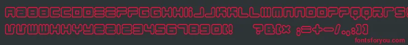 1900.80.5 Font – Red Fonts on Black Background