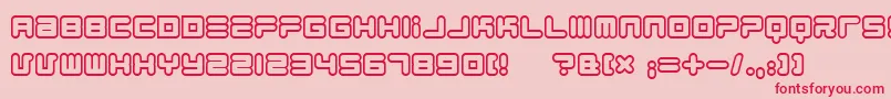 1900.80.5-Schriftart – Rote Schriften auf rosa Hintergrund