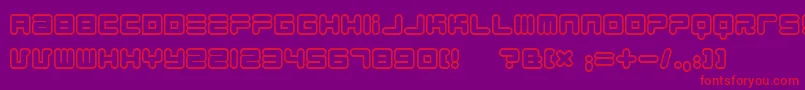 1900.80.5 Font – Red Fonts on Purple Background