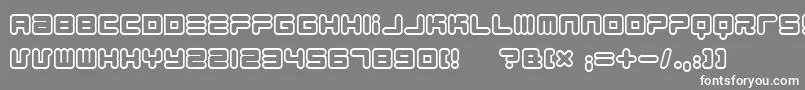 1900.80.5 Font – White Fonts on Gray Background
