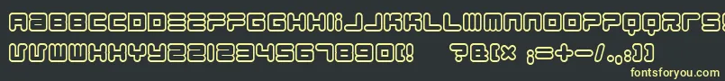 1900.80.5 Font – Yellow Fonts on Black Background