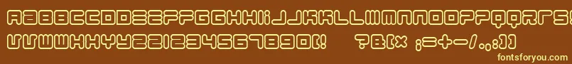 1900.80.5 Font – Yellow Fonts on Brown Background