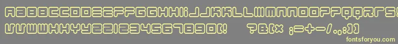 1900.80.5 Font – Yellow Fonts on Gray Background