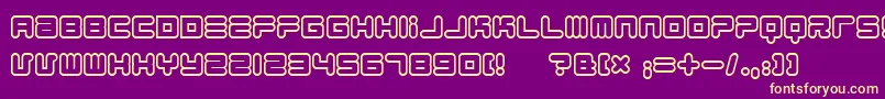 1900.80.5 Font – Yellow Fonts on Purple Background
